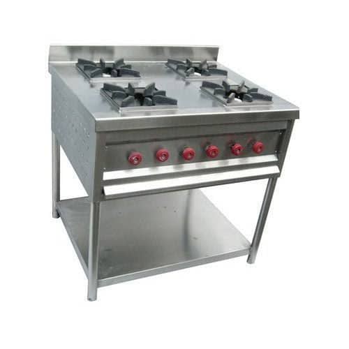 SS 4 Burner Gas Range